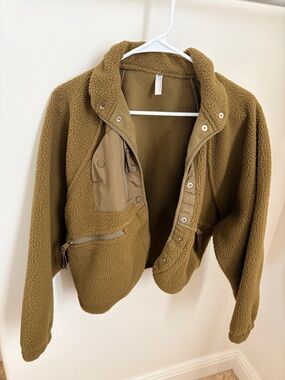Free people movement Hit The Slopes Fleece Jacket xsmall olive